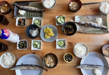 秋刀魚と豚汁で秋の献立