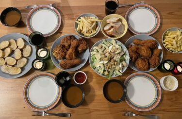 クリスマスはケンタッキーの献立。主食と付け合わせ